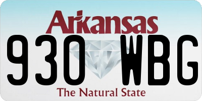 AR license plate 930WBG