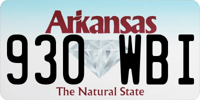 AR license plate 930WBI