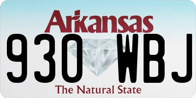 AR license plate 930WBJ