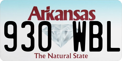 AR license plate 930WBL