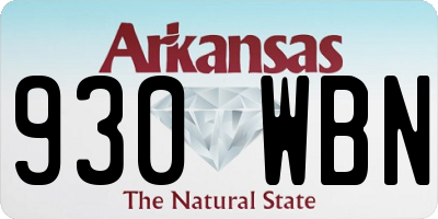 AR license plate 930WBN