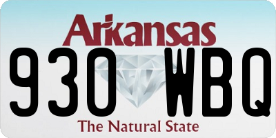 AR license plate 930WBQ