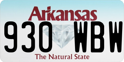 AR license plate 930WBW