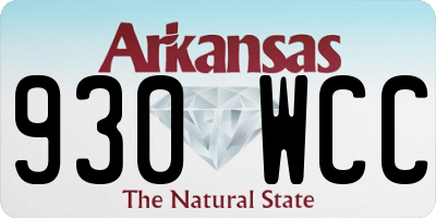 AR license plate 930WCC