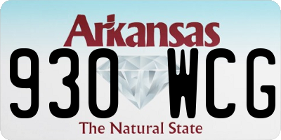 AR license plate 930WCG