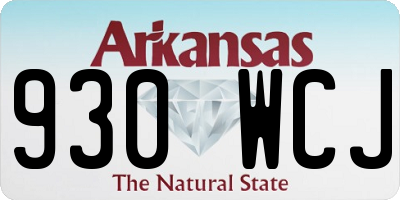 AR license plate 930WCJ