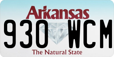AR license plate 930WCM