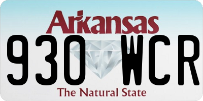 AR license plate 930WCR