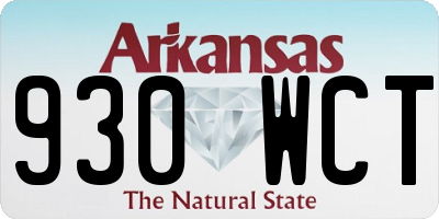 AR license plate 930WCT