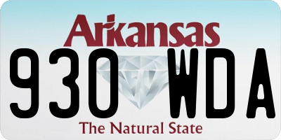 AR license plate 930WDA