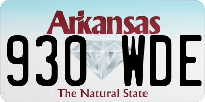 AR license plate 930WDE