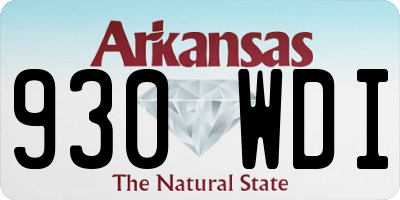 AR license plate 930WDI