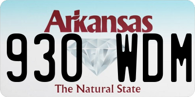 AR license plate 930WDM