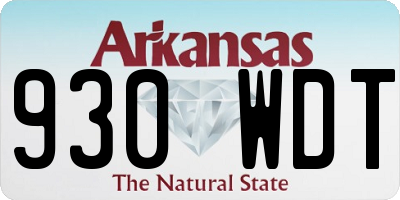 AR license plate 930WDT