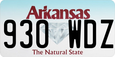 AR license plate 930WDZ