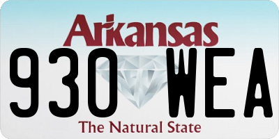 AR license plate 930WEA