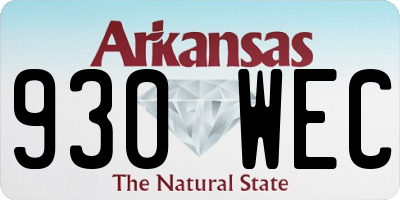 AR license plate 930WEC