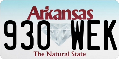 AR license plate 930WEK