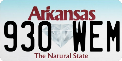 AR license plate 930WEM