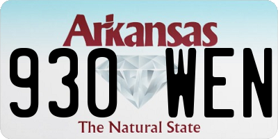 AR license plate 930WEN