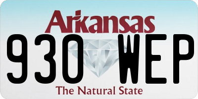 AR license plate 930WEP