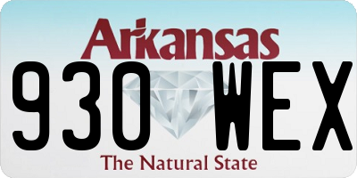 AR license plate 930WEX