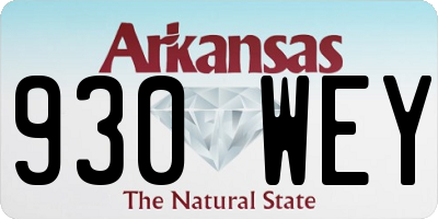 AR license plate 930WEY