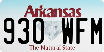 AR license plate 930WFM