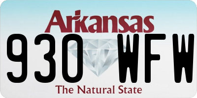 AR license plate 930WFW