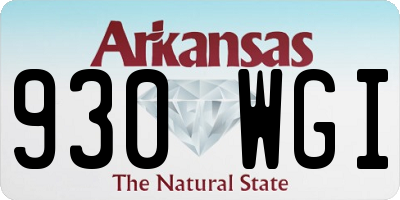 AR license plate 930WGI