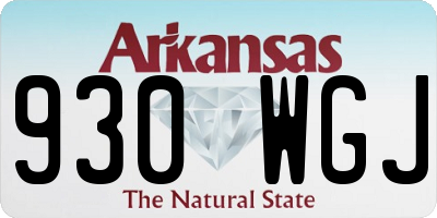AR license plate 930WGJ