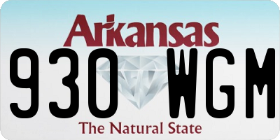 AR license plate 930WGM