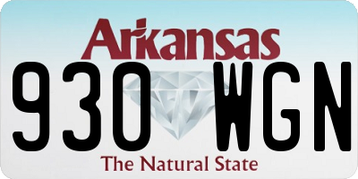 AR license plate 930WGN