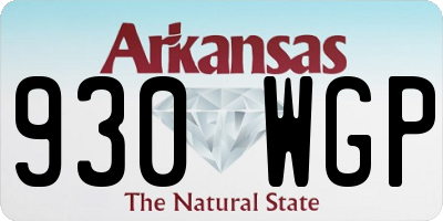 AR license plate 930WGP