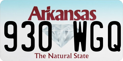 AR license plate 930WGQ