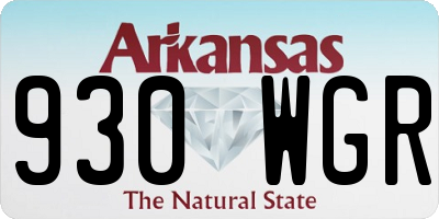 AR license plate 930WGR