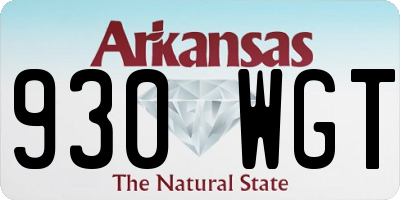 AR license plate 930WGT