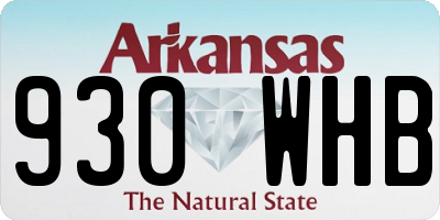 AR license plate 930WHB