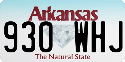 AR license plate 930WHJ
