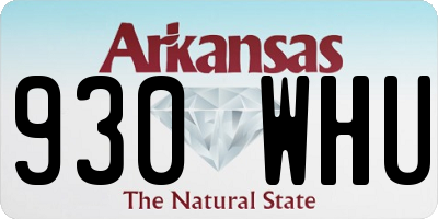 AR license plate 930WHU