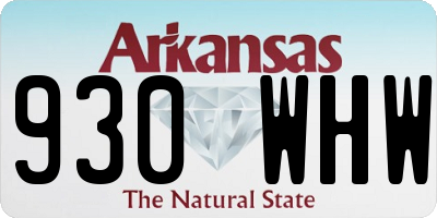 AR license plate 930WHW