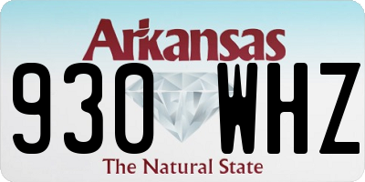 AR license plate 930WHZ