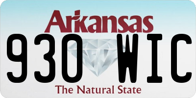 AR license plate 930WIC