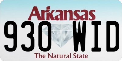 AR license plate 930WID