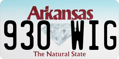 AR license plate 930WIG