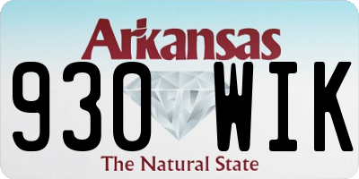 AR license plate 930WIK