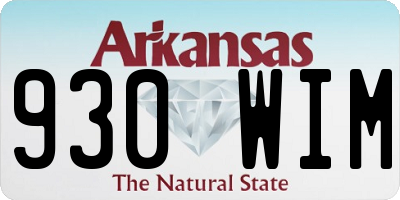 AR license plate 930WIM