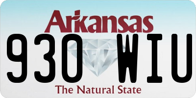 AR license plate 930WIU