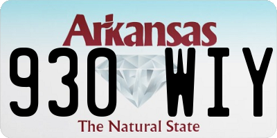 AR license plate 930WIY