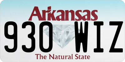 AR license plate 930WIZ